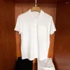 Polos para hombre guapo verano transpirable ocio marca juvenil polo suelto para hombre patrón de mariposa de diamante moda manga corta