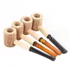 Tubo per fumare pannocchia di mais lunghezza 145 mm pannocchia naturale usa e getta tabacco per erbe aromatiche martello cucchiaio filtri per sigarette tubi strumenti Tubo di legno