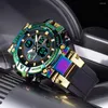 Wristwatches Men Digital Sport Watches Fashion Waterproof Shockproof Male Clock Wristwatch Men's Dual Display Electronic Military Watch