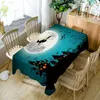 Table Cloth Halloween Pumpkin Print Polyester Rectangle Funny Tablecloth Living Room Decorative Dining TV Cabinet Cover