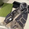 Winter Fashion Sjalf Elegante sjaals wollen letters ontwerp voor man vrouwen sjaal 4 kleuren