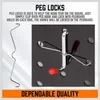 Hooks 228 PCS Pegboard -assortiment met metalen sets bakken PEG -sloten voor het organiseren van opslagsysteemgereedschap