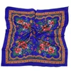 Retro Blumen Gedruckt Frauen Kopf Wraps Nationalen Stil Russischen Schal Weibliche Bandana Muslimischen Hijab Schal 70Cm J220816