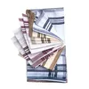 12X100 Cotton Plaid Striped Handkerchiefs Vintage Hanky Square J220816