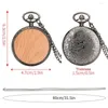 Pocket Watches Accept Logo/Text Engraved Customized On Pure Simple No Words Wooden Watch Necklace Chain Pendant Quartz Mens