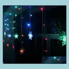 Christmas Decorations 10M 100 Led String Light Fairy Christmas Holiday Xmas Outdoor Decoration Lighting Dark Green Wire White/Blue/C Dh1Uv