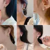 Stud￶rh￤ngen Wybu 925 Silver Needle Simple Opal 2022 F￶r kvinnor Korean Temperament Geometric Square Diamond Charm