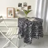 Nappe Style coréen motif zèbre noir et blanc frappé nappe coussin de chevet canapé serviette doux chambre fond goutte