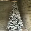 Kerstdecoraties PE FloCking Tree Snowflake 1,2 m 1,5 m 1,8 m gecodeerde kunstmatige kale luxe Navidad Home Decoratie