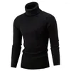 Jerséis de punto para hombre, jerséis de punto 2023, jersey cálido para hombre, Top ajustado, cuello alto, suéter informal de otoño e invierno para hombre, cuello vuelto