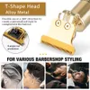 Hårklippare Hårklippningsmaskin T9 Vintage Trimmer för män Barber Professional lättare USB -laddningsbar elektrisk skägg rakapparat