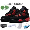 4 4s basketball shoes jumpman designer Black Cat Canvas White Oreo Cool Grey Red Thunder Bordeaux Sail Metallic Diy Zen Master sneaker sport big size 36-47 with box