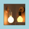 Other Building Supplies Iron Corridor Bedroom Bedside Creative Wall Lamp Led Simple Solid Wood Small Drop Delivery 2022 Home Garden Dhwat