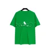 Marque de mode de luxe Mens T-shirt Designer Lettre Imprimer À Manches Courtes Col Rond D'été T-shirt Lâche Top Blanc Vert Asiatique Taille S-2XL