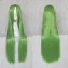 Moda nuovo Anime cosplay Codice 80cm Parrucca verde capelli lisci lunghi