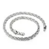 5-stks lot 2-8 mm zilver Singapore twist touw ketting ketting roestvrij staal modeketens voor damesheren kiezen Lenght