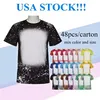 Almacén de EE. UU. Sublimación Camisas blanqueadas Transferencia de calor Camisa blanqueada en blanco Blanqueada 100% Poliéster Camisetas XL XXL XXXL XXXXL tamaño de mezcla GG0133