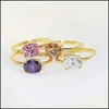 Eheringe Eheringe Ring Für Frauen Einfach Klassisch Oval Candy Stone Zirkon Hellgold Farbe Verlobungsgeschenk Modeschmuck R Dhwjx