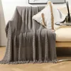 Blankets Knitted For Bed Summer Sofa Cover Bedspread Anti-pilling Soft Blanket Solid Color Embossed Nordic Decor Plaid