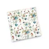 Colorful Floral Handkerchief 100 Cotton Hankie 24Cm Women's Casual Party Pocket Square Gift Tuxedo Bow Tie Accessory J220816