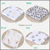 Filtar muslin baby filt bomull nyfödda swaddles badväv spädbarn wrap barn soversack barnvagn Er Play Mat 234 S2 Drop Delivery Dhqun