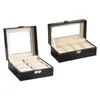 Bekijk dozen PU Leather Box Showcase sieradenweergave Horloges Organizer