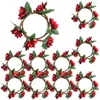 Decoratieve bloemen ringen Decor Deur Deur Kerst ornament Smallars ornamenten Berried Hangende kransen