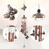 Figurines décoratives papillon métal cuivre vent carillon pendentif porte décoration cloche Feng Shui pour maison chanceux argent boutique sonnette carillons