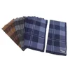 12 Piece Vintage Men Plaid Cotton Handkerchief Pochet Handkerchiefs Wedding Favors J220816