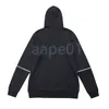 Mens Winter Black Sweatshirt Par Casual Loose Hooded Hoodie Womens ￤rmar avtagbara hoodies Asiatisk storlek S-XL