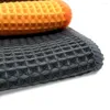 Car Sponge Microfiber Cloth Auto Cleaning Towels With Waffle Weave Drying For Windshield Tire Detailing Tools