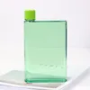 Bottiglie d'acqua A5 A6 Bicchieri di carta Botlte Flat Bottle Bpa Free Clear Book Portable Pad Drinks Kettle Notebook