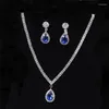 Chains Rhinestone Waterdrop Necklace Bridal Jewelry Accessories Wedding Dress Set Supplies