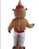 Costume de mascotte d'￩cureuil de haute qualit￩ avec un chapeau rouge pour l'adulte ￠ porter