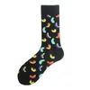 Men's Socks Colorful Dog Hamburg Beer Pattern Novelty Crew Men's Funny Food Kawaii Sokken Creative Casual Cotton For Male