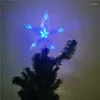 문자열 크리스마스 트리 장식 플래시 LED 색상 변경 램프 램마 토퍼 스타 장식 홈 장식을위한 빛