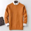 メンズセーターファッションカシミアツイストニットメンOneck SolidH-Straight Pullover Seater 5color S-2xl Retail Wholesale