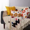 Pillow Moroccan Style Handmade Luxury CoverEmbroidered Wool Tassels Boho Ethnic Colorful Home Sofa Pillowcases