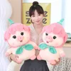 Kawaii Cartoon Fat Pig With Flower Plush Toys Cute Animal Doll Stuffed Soft Animal Piggy Pillow Birthday Gift for Children Girl