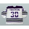 Męskie #30 Gerry Cheevers Cleveland Crusaders 1974 CCM Vintage Home Hockey Jerseysitch Dowolny numer nazwiska