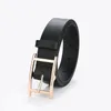 Ceintures femmes or carré PU H ceinture mode métal boucle ardillon rectangulaire pour luxe noir ceinture femme robe jean