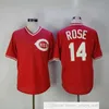 2019e Baseball 14 Pete Rose Maillots 5 Johnny Bench 11 Barry Larkin 17 Chris Sabo 8 Joe Morgan 21 Deion Sanders Maillot cousu homme femme