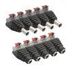 Accessoires d'éclairage 10 Pcs/Lot connecteur cc 5.5 2.1mm prise mâle prise femelle Type Push 3528 LED bande adaptateur fil câble