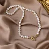 Ketens vrouwen meisjes elegante parel hangsel ketting mode voortreffelijk ot achter chokers bruiloft feest jeaardige kraag kettingen