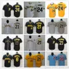 2021 Notizie Baseball 21 Roberto Clemente Maglie cucite 8 Willie Stargell retrò blu 20 Mike Schmidt Yellow 24 Barry Bonds Jersey Ray Road