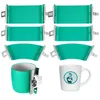 Dijkartikelen sets sublimatie mokken gecoate keramische mug blanco koffiekopjes met 3D wrap cup klem