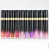 Läppglans 20 färger Gradien lipgloss privat etikett Custom Black Round Tube Bulk Makeup