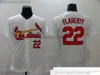 2021 Dikiş Beyzbol 1 Ozzie Smith Forma Mavi 4 Yadier Molina Jersey 46 Paul Goldschmidt Siyah Beyaz Kırmızı Boş Boş Adam Adını Yok