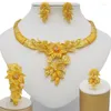 Necklace Earrings Set & Fine For Women Gold Ring Bracelet Party African Dubai Bridal Wedding Gifts Jewellery