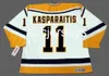 Mannen Vintage # 11 DARIUS KASPARAITIS CCM Hockey Jersey op maat elk naamnummer